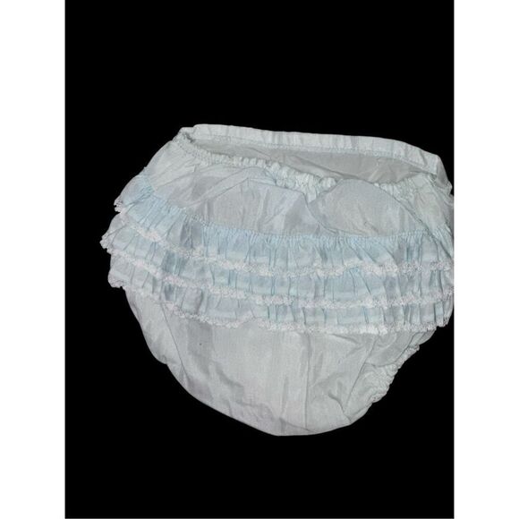 Vintage 2 piece Nannette Baby Dress, pink flowy, with cute Diaper Cover Bloom 9- - Picture 4 of 10